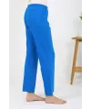  Kadın Penye Düz Tek Alt Pijama Mavi