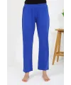  Kadın Penye Düz Tek Alt Pijama Sax