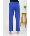  Kadın Penye Düz Tek Alt Pijama Sax