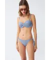  Kadın Straplez Mavi Bikini Takımı