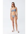  Kadın Straplez Mavi Bikini Takımı