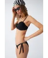  Kadın Straplez Siyah Bikini Takımı