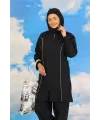  Kadın Tam Tesettür Lacivert Mayo