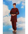  Kadın Tam Tesettür Mayo Bordo