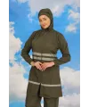  Kadın Tam Tesettür Mayo Haki