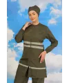  Kadın Tam Tesettür Mayo Haki