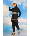  Kadın Tam Tesettür Mayo Siyah