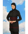  Kadın Tam Tesettür Mayo Siyah