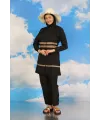  Kadın Tam Tesettür Mayo Siyah