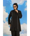  Kadın Tam Tesettür Siyah Mayo