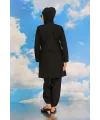  Kadın Tam Tesettür Siyah Mayo