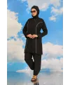  Kadın Tam Tesettür Siyah Mayo