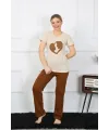  Kısa Kol Penye Pijama Takımı