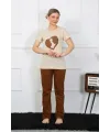  Kısa Kol Penye Pijama Takımı