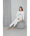  Polar Kadın Pijama Takımı Ekru