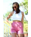  Şort Crop Pembe Takım