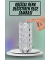 Masa Ve Gece Lambası Şık Ve Dayanıklı Sensörlü Şarjlı Kristal Lamba