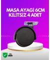 Masa Ve Koltuk İçin Kilitsiz Tekerlek Seti 6 Cm
