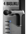 Masaj Tabancası 4 Başlıklı Kas Ve Vücut Ağrıları İçin Şarjlı Darbeli