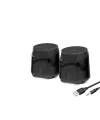Masaüstü Hoparlör 1+1 USB + 3.5mm - Siyah HD6024