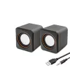 Masaüstü Hoparlör 1+1 USB + 3.5mm - Siyah HD6049