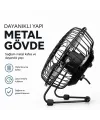 Masaüstü Mini USB Fan - Metal Gövdeli - Ultra Sessiz