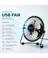 Masaüstü Mini USB Fan - Metal Gövdeli - Ultra Sessiz