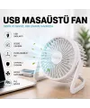 Masaüstü Mini USB Fan - PVC Gövdeli - 360° Ayarlanabilir