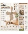 Masaüstü Vantilatör - Güçlü Klipsli - 5 Pervaneli