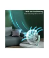 Masaüstü Vantilatör Usb Şarjlı Rgb Led Işıklı 3 Kademeli 180° Ayarlanabilir Soğutucu Fan Mavi