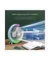 Masaüstü Vantilatör Usb Şarjlı Rgb Led Işıklı 3 Kademeli 180° Ayarlanabilir Soğutucu Fan Pembe