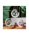 Masaüstü Vantilatör Usb Şarjlı Rgb Led Işıklı 3 Kademeli 180° Ayarlanabilir Soğutucu Fan Pembe