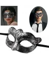 Maskeli Balo Antik Gri Gümüş Eskitilmiş Maske Balo Venedik
