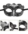 Maskeli Balo Antik Gri Gümüş Eskitilmiş Maske Balo Venedik
