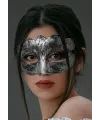 Maskeli Balo Antik Gri Gümüş Eskitilmiş Maske Balo Venedik