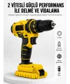 Matkap Seti 24 Parça Çift Bataryalı Darbeli Led Işıklı Vidalama