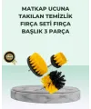 Matkap Uyumlu Temizlik Fırçası Seti 3’lü Çok Amaçlı