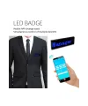 Matrix Kayan Led Yaka Rozeti Mobil Kontrollü Dijital Etiket 9×3cm