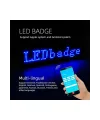 Matrix Kayan Led Yaka Rozeti Mobil Kontrollü Dijital Etiket 9×3cm
