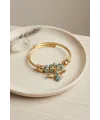 Mavi Arı Model Gold Renk Charm Bileklik