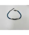 Mavi Çelik  Erkek Çelik Bileklik Boy 18+3 Cm / En 0.4 Mm  - Ebl0035