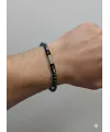 Mavi Çelik  Erkek Çelik Bileklik Boy 20.5 Cm / En 0.6 Cm  - Ebl0029