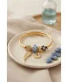 Mavi Göz Model Gold Renk Charmlı Bileklik