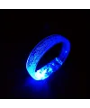 Mavi Led Işıklı Baskı Yapılabilen Pilli Bileklik Bilezik 1,5 cm Genişlik