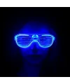 Mavi Led Işıklı Parti Gözlüğü - Neon Glow Şerit Gözlük 3 Modlu
