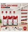 25 Pcs Çelik Çivili Kroşe IEGNMIJ