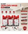 20 Pcs Çelik Çivili Kroşe IEGAIO1