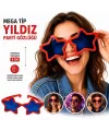 Mega Tip Yıldız Parti Gözlüğü Kırmızı Renk
