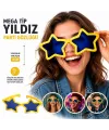 Mega Tip Yıldız Parti Gözlüğü Sarı Renk