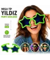 Mega Tip Yıldız Parti Gözlüğü Yeşil Renk